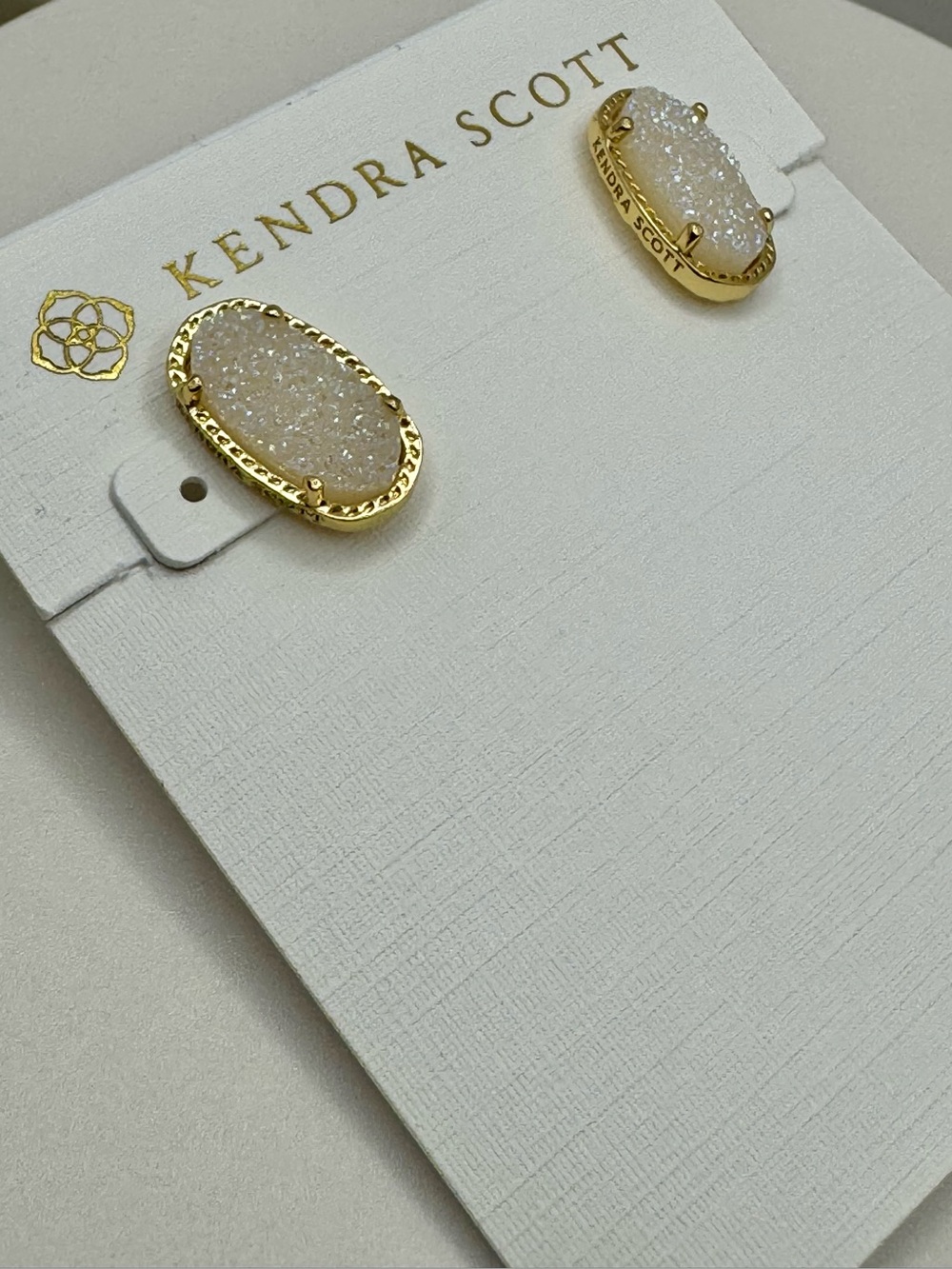 KENDRA SCOTT Ellie Iridescent Drusy Stud Earrings